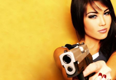 Lisa K. Fleming - models female, gun, girl, people