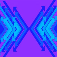 Double Arrow Blue and Purple