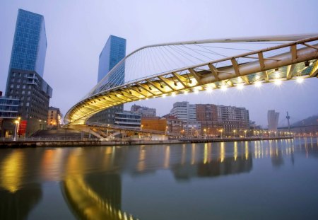 Zubizuri Campo Volantin Bridge Spain - beautiful bridge, spain, stunning bridge, zubizuri campo volantin bridge spain, bridge