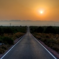 long straight road in santa pola spain