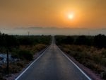 long straight road in santa pola spain