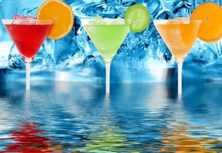 CITRUS COCKTAILS - reflections, fun, water, summer, ripples, sweet, citrus, pools, refreshment, fruit, seasons, cocktails