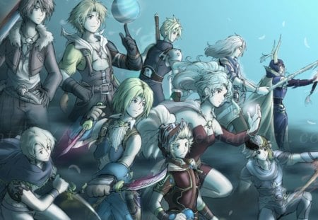 Final Fantasy Dissidia Friends - nature, games, abstract, people, animals, anime, final fantasy