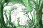 Anime girl in forest