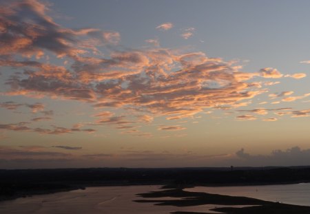 Summer Evening Sky - sky, dusk, evening, clouds