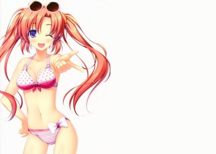 Anime - anime, long hair, girl, bikini