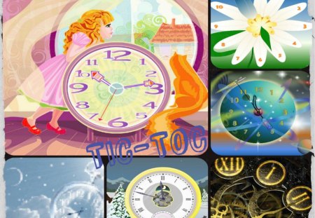 ~~~TIC-TOC  TIME~~~ - abstract, clocks, collages, time