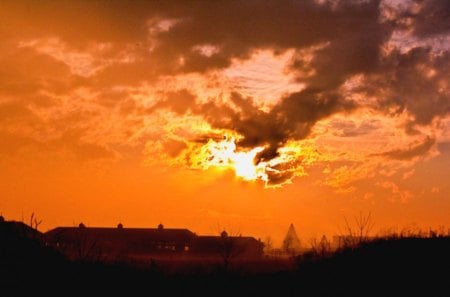 cloudy sunshine - nature, bright, sky, sunshine, clouds, photography, sun