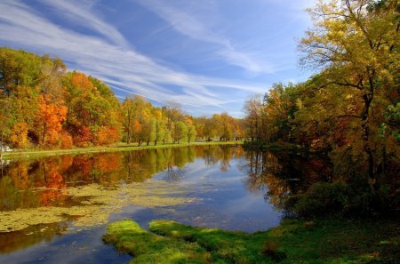 Autumn Landscape - water, landscape, river, autumn