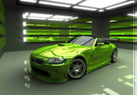 bmw - cars, green abstract, green cars, bmw