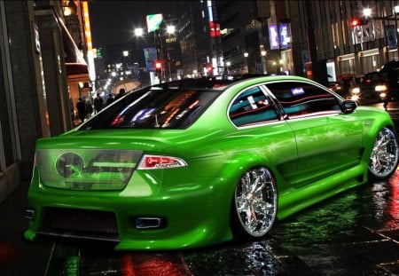 green car - city, cars, green cars, honda