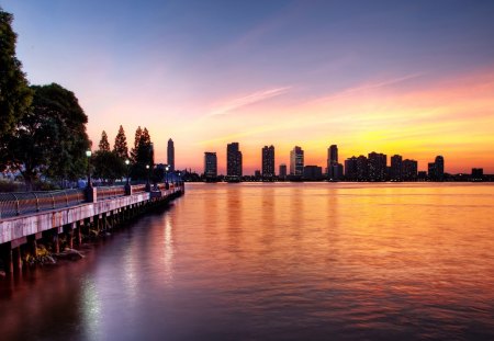 New York Summer Sky - beach waterfront, sunset, summer, new york, sky