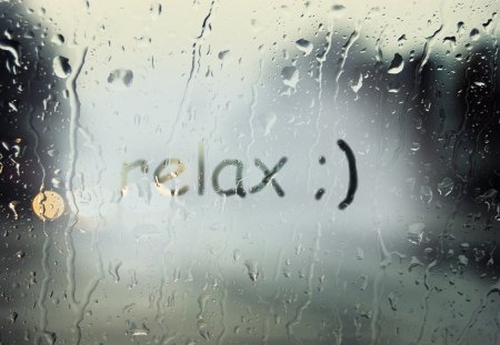 Relax - relax, rainy day, silence, rain, cold, glass