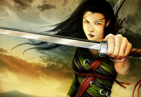 Lady Ninja - cg, fantasy, women, ninja