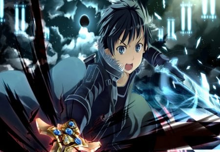 Kirigaya Kazuto - wall, game, anime, series, girl