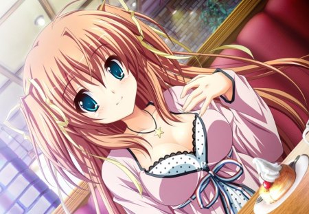 Higashibetsuin Rurumi - pink, renai kateikyoushi rurumi coordinate, anime girl, animne, food, higashibetsuin rurumi