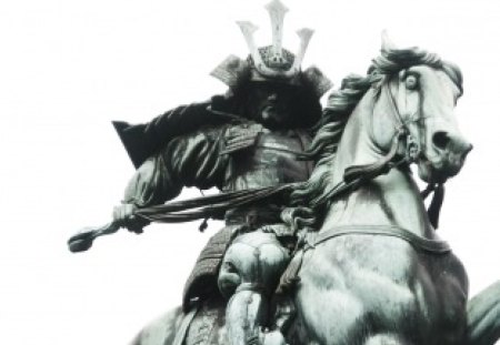 samurai sculpture - horses, samurai sculpture, statues, desktop, wallpaper