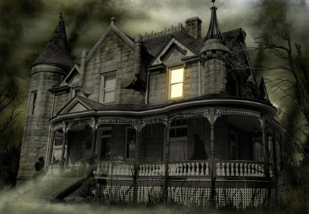 Spooky House - house, spooky, haunted, creepy, building, scary