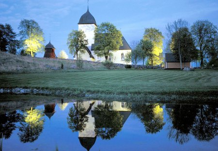 Church in Sweden at Twilight