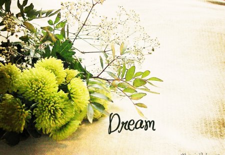 DREAM IN GREEN - nature, fresh, green, dream, flowers, bouquet, lovely