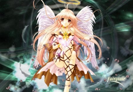 Angel girl - wings, girl, halo, angel