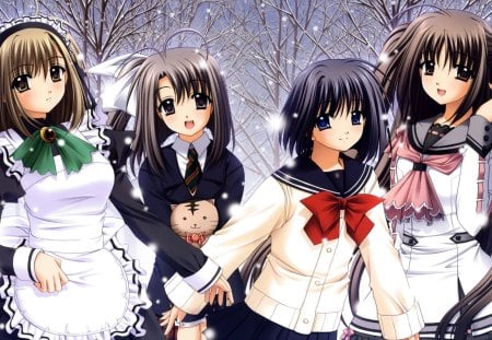 Winter in kingdom OreTachi - game, anime, squad, beauty, oretachi, new, wall