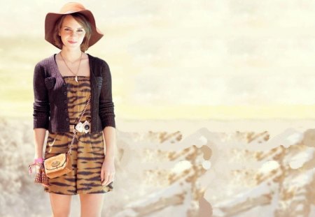 Emma Watson - actress, hat, watson, beautiful, emma, emma watson, model