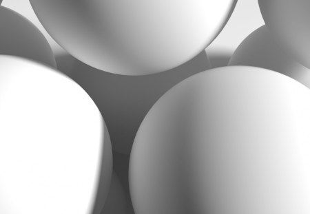 White Balls - white, balls, smooth, spheres