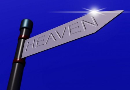 Arrow sign to heaven