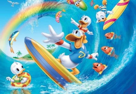 DONAL duck - cartoon ocean, donal duck, fantasy