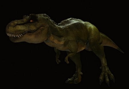 T-Rex - dinosaur, fantasy, black, t-rex