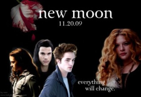 New Moon: Everything will change - taylor lautner, bella, edward, new moon, bella swan, kristen stewart, breaking dawn, robert pattinson, cullen, twilight, jacob black, eclipse