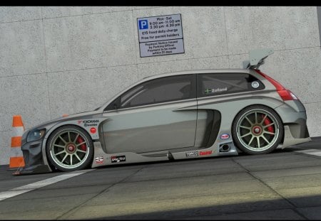 volvo c30 racer from vizualtech design - c30, tuning, car, volvo