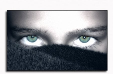 Green Gaze - green eyes, abstract, girl, eyes, gaze, green gaze, green