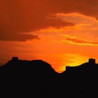 Great Wall of China at Sunset