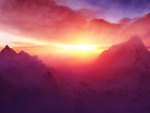 glorious mountain sunset