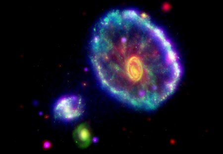 Stellar Ripple near Cartwheel Galaxy - universe, clouds, ripples, nebula, galaxies, space, cosmos