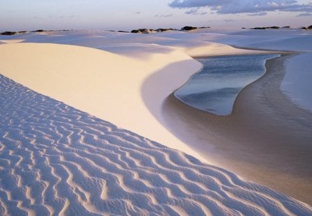 oasis - dunes, water, nature, landscape, sand