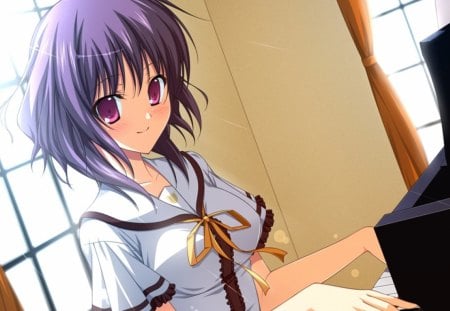 Ayane Amamiya - fortissimo, anime, anime school girl, anime girl, ayane amamiya