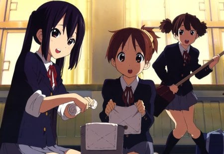 Cleaning Up! - k-on, azusa, friend, ui