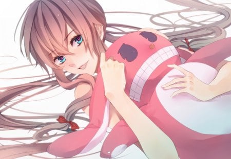 Yuno and her Rabbit - yuno, gasai, rabbit, mirai nikki