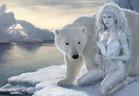 Fantasy art - fantasy, polar, bears, desktop, wallpaper