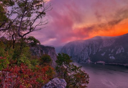 NATURE'S CANVAS - trees, mountains, plants, foliage, days end, sunsets, skies, flowers, rivers, cliffs