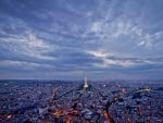 panoramic paris at night