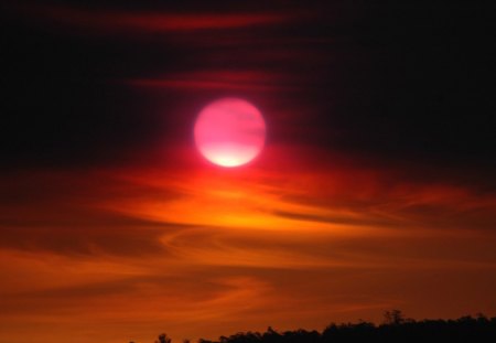 REDSUN - lake, real, red, sun