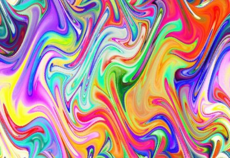 RAINBOW WAVES - rainbow, abstract, pretty, waves