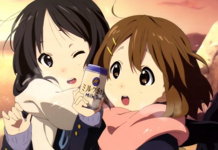 Winter Treat - k-on, mio, yui, winter