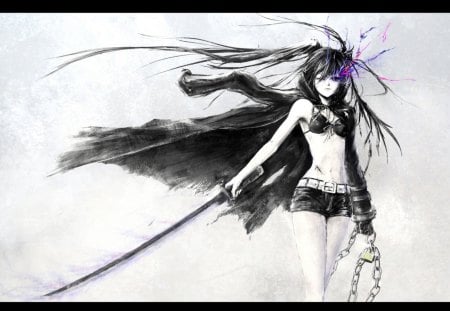 Black-Rock-Shooter - rock, black, anime, shooter