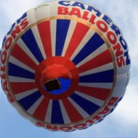 Red and Blue Hot Air Balloon