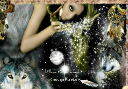 Wolf Collage - art, digital, abstract, beautiful